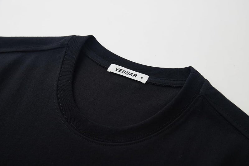 VEIISAR Men's Heavy Weight Crew Neck T-Shirt Mens Premium Cotton Tee - Pre Shrunk S-3XL - Image 4